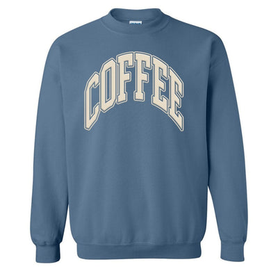 'Coffee' PUFF Crewneck Sweatshirt - United Monograms