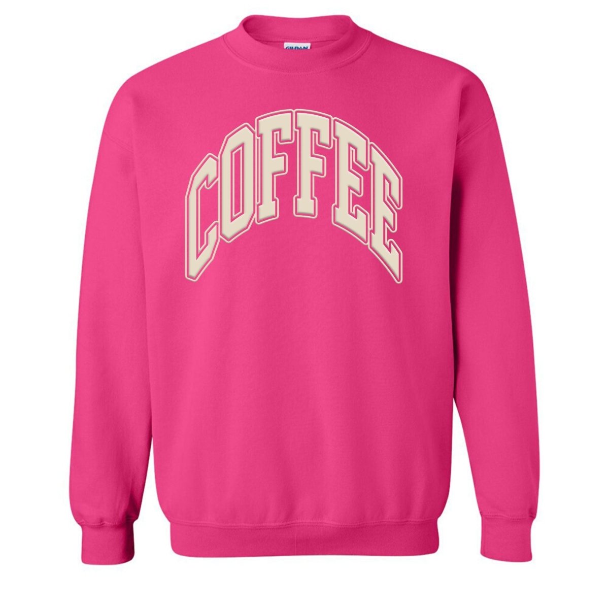 'Coffee' PUFF Crewneck Sweatshirt - United Monograms