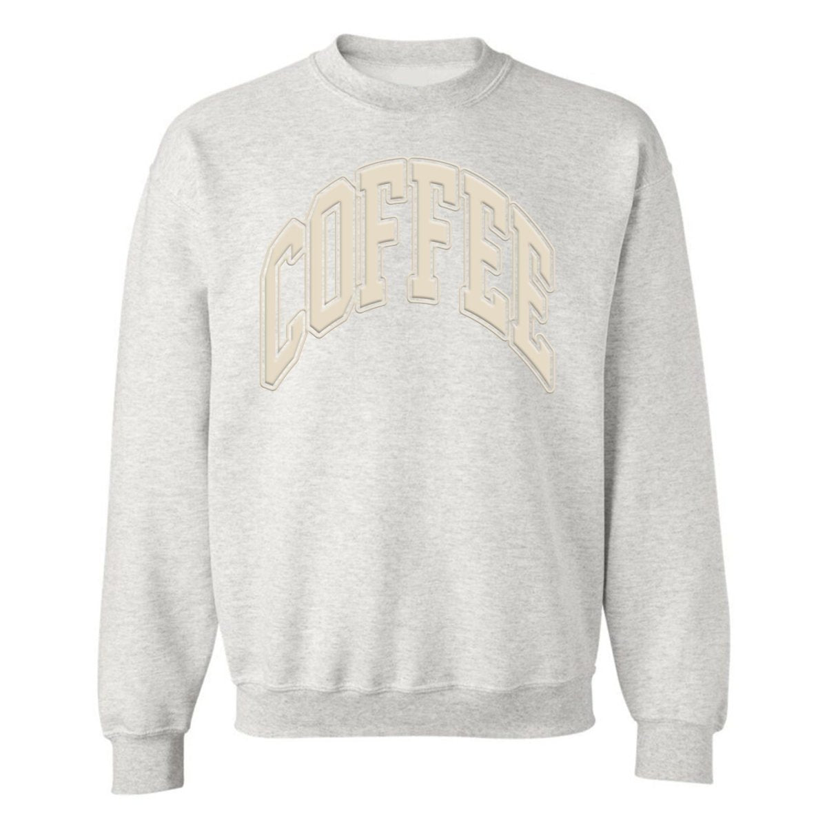 'Coffee' PUFF Crewneck Sweatshirt - United Monograms