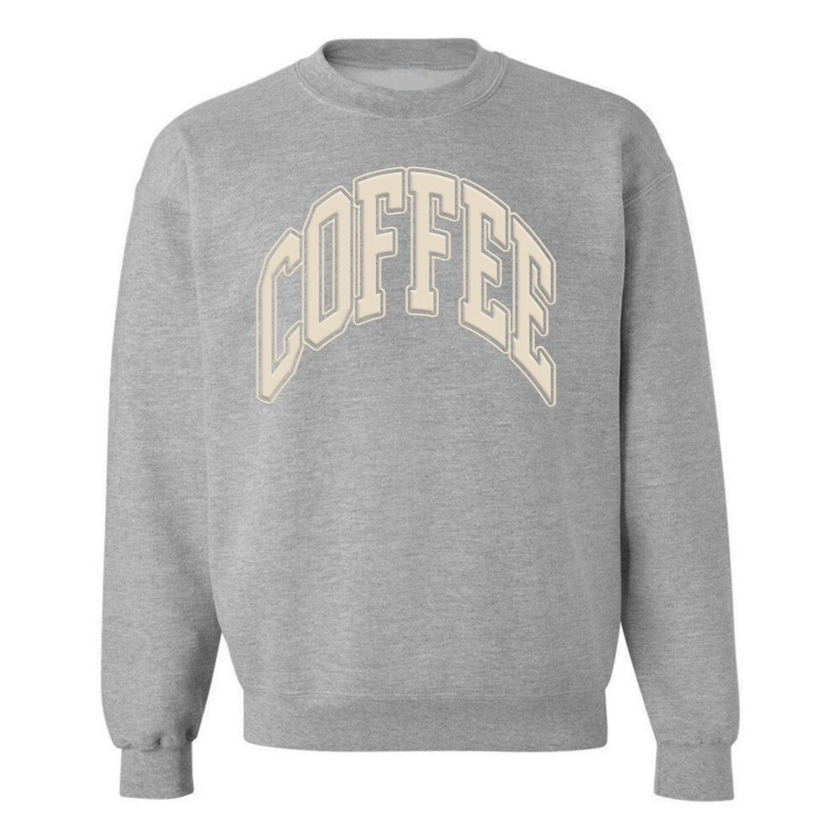 'Coffee' PUFF Crewneck Sweatshirt - United Monograms