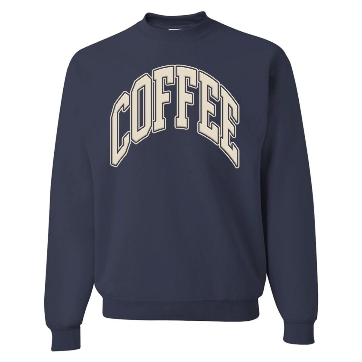 'Coffee' PUFF Crewneck Sweatshirt - United Monograms