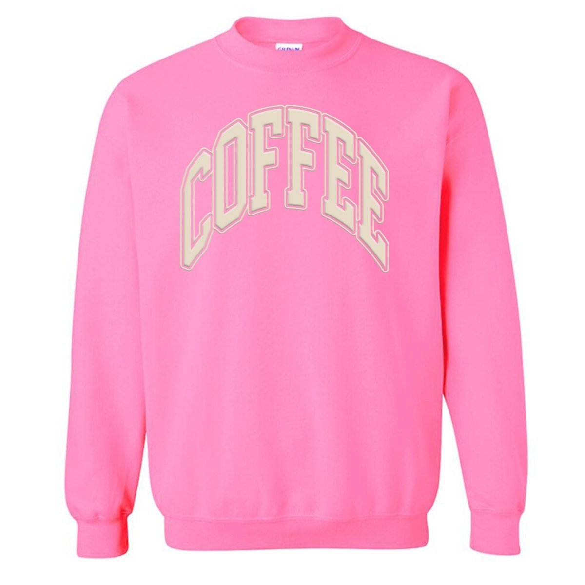 'Coffee' PUFF Crewneck Sweatshirt - United Monograms