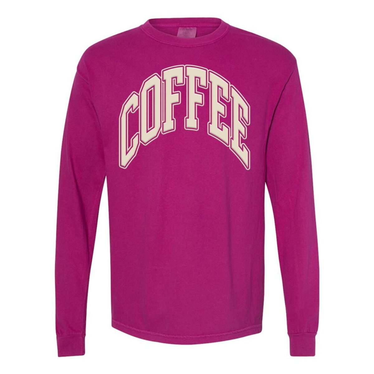 'Coffee' PUFF Long Sleeve T-Shirt - United Monograms