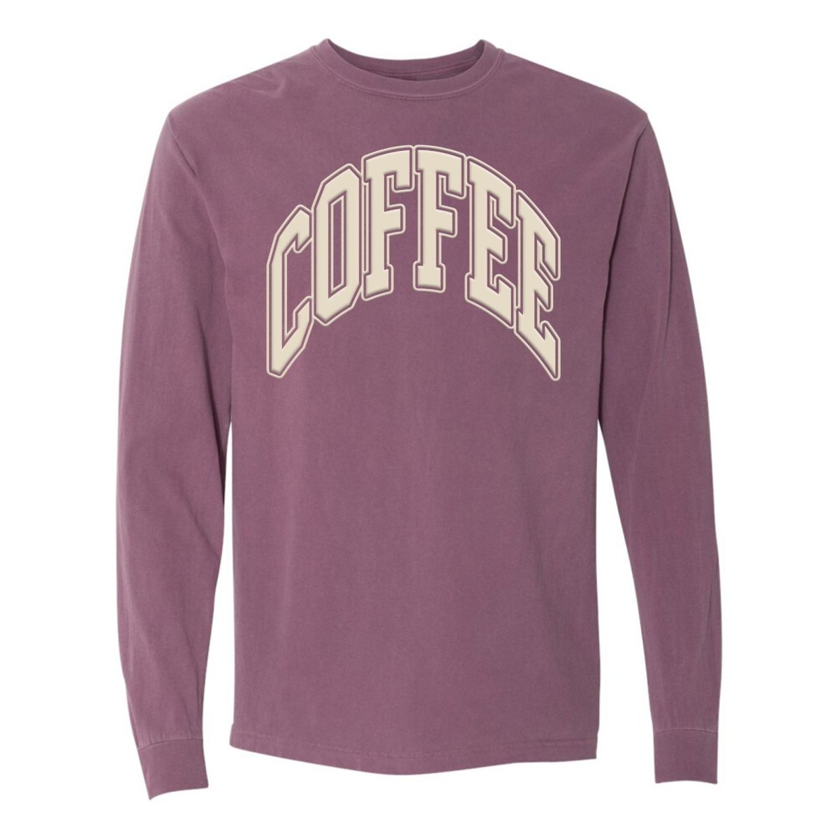 'Coffee' PUFF Long Sleeve T-Shirt - United Monograms