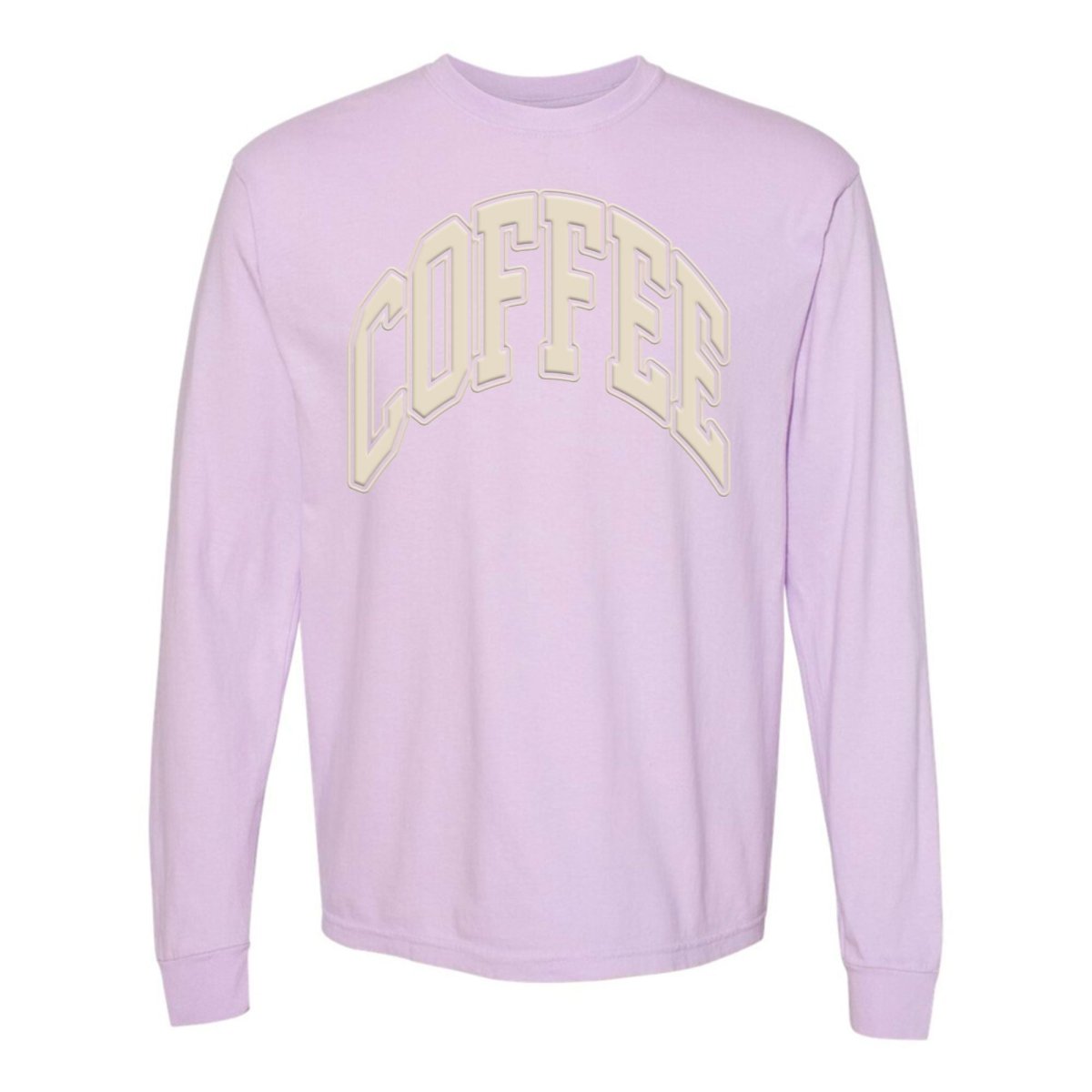 'Coffee' PUFF Long Sleeve T-Shirt - United Monograms