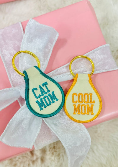 Cool Mom Embroidered Key Tag - United Monograms