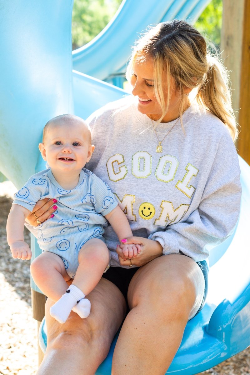 Cool Mom Letter Patch Sweatshirt - United Monograms
