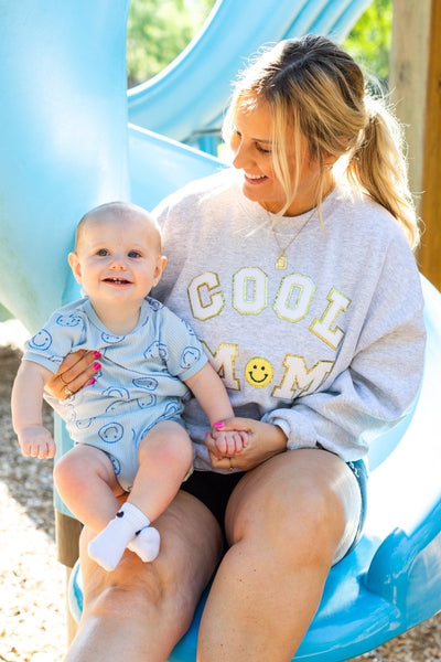 Cool Mom Letter Patch Sweatshirt - United Monograms