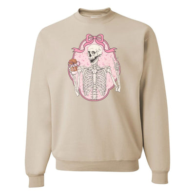 'Coquette Coffee Skeleton' Crewneck Sweatshirt - United Monograms