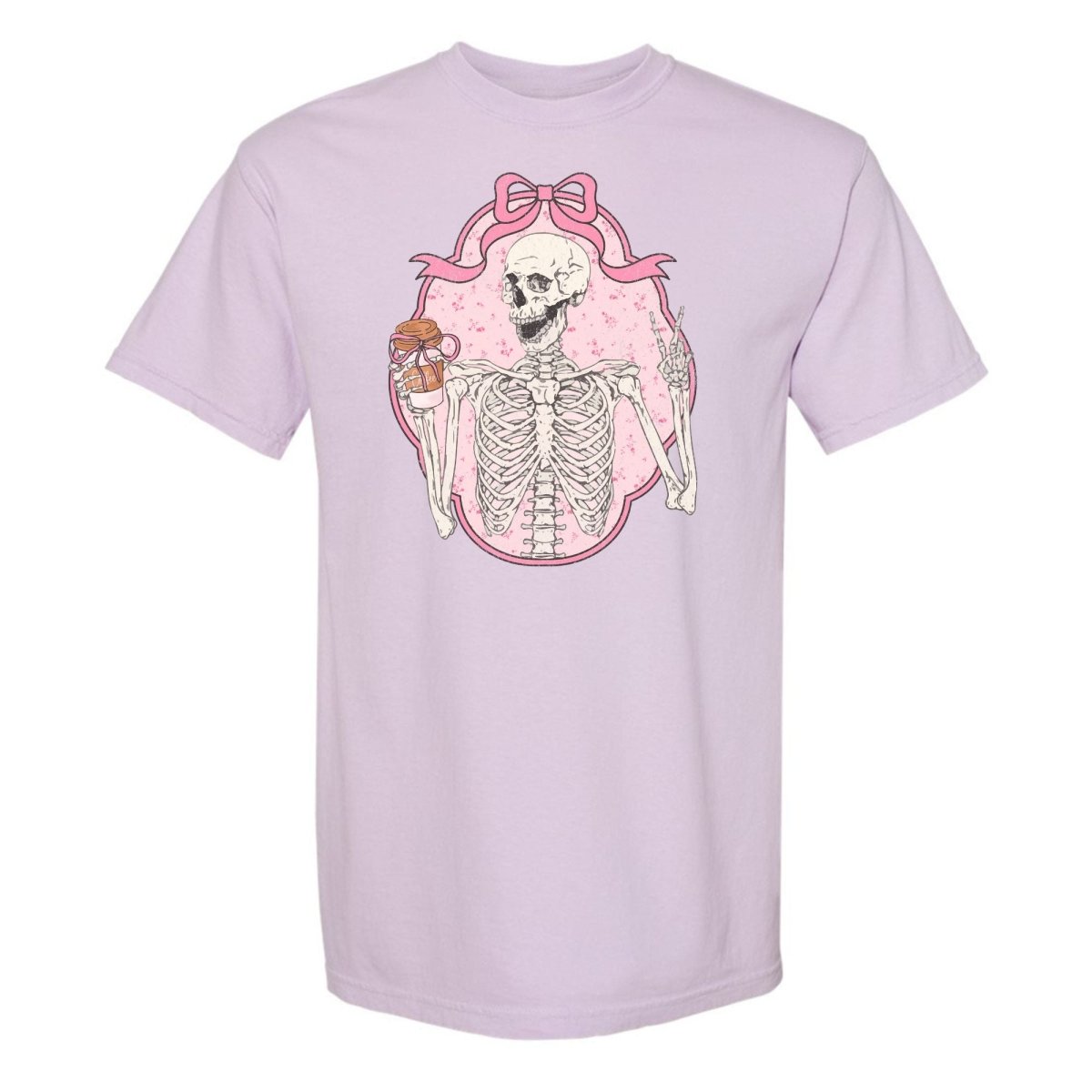 'Coquette Coffee Skeleton' T-Shirt - United Monograms