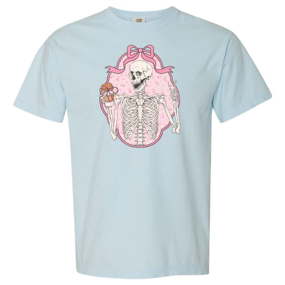 'Coquette Coffee Skeleton' T-Shirt - United Monograms