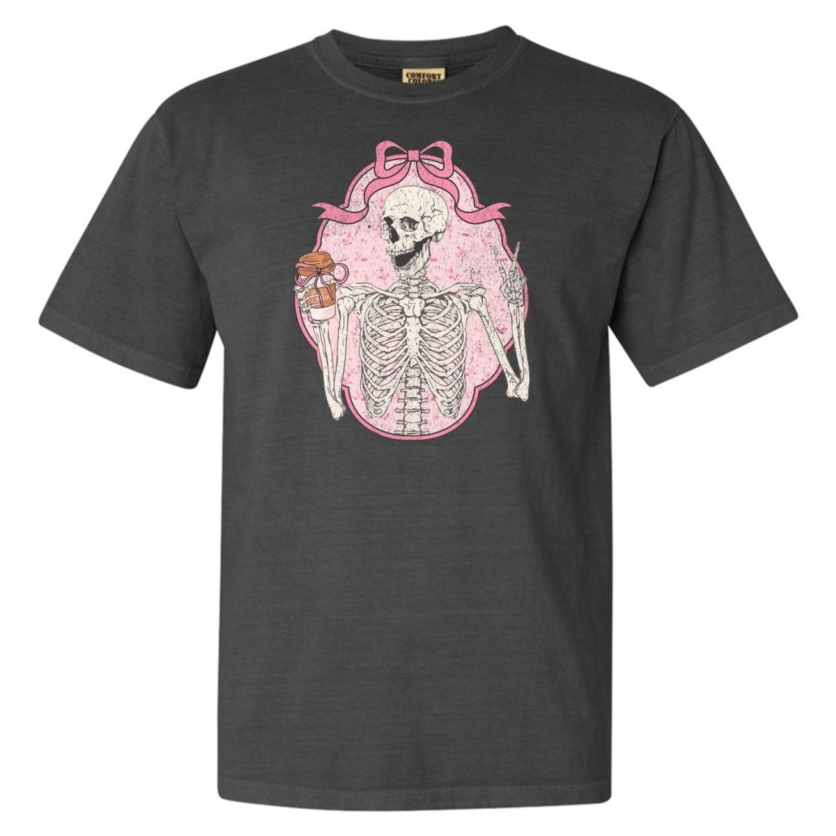 'Coquette Coffee Skeleton' T-Shirt - United Monograms