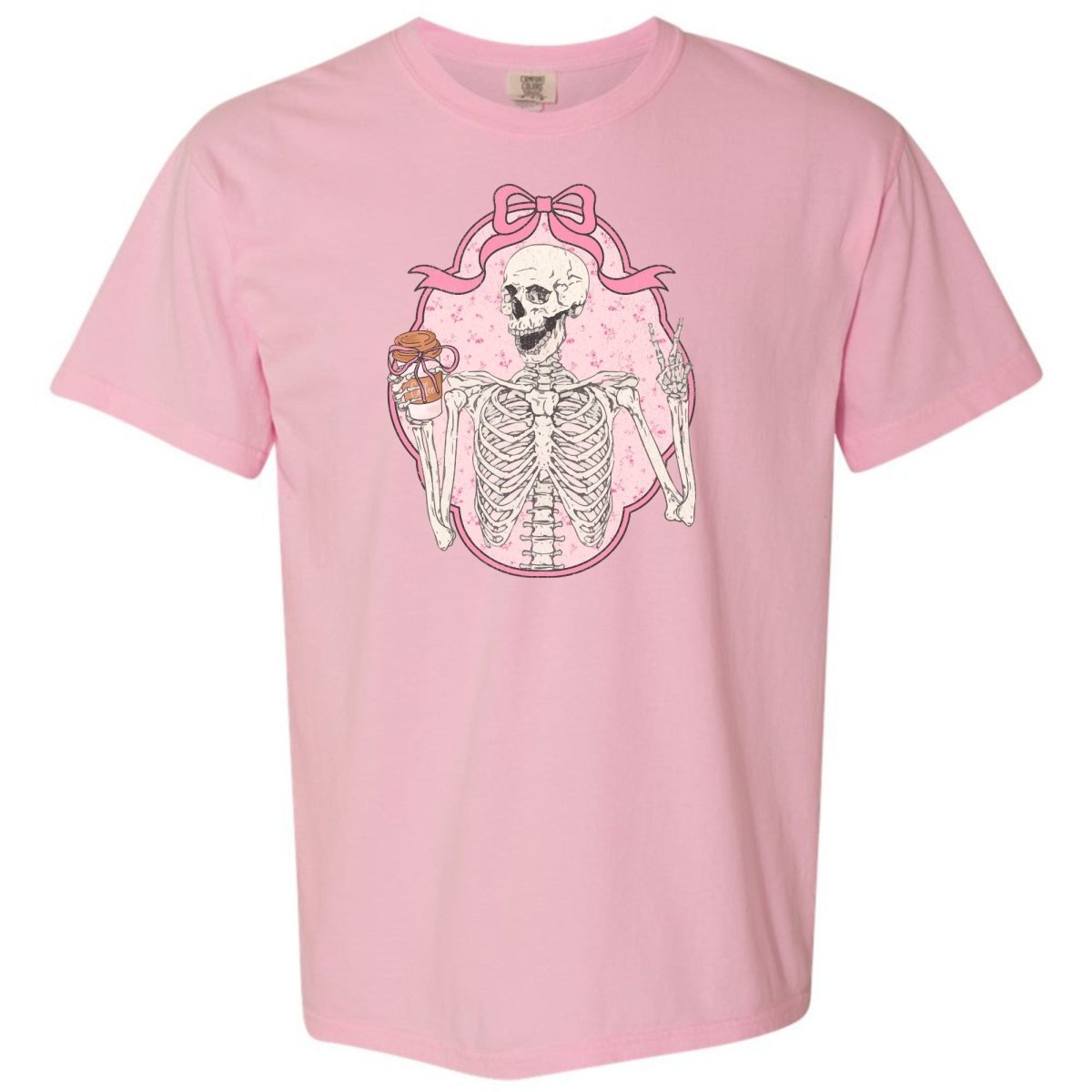 'Coquette Coffee Skeleton' T-Shirt - United Monograms