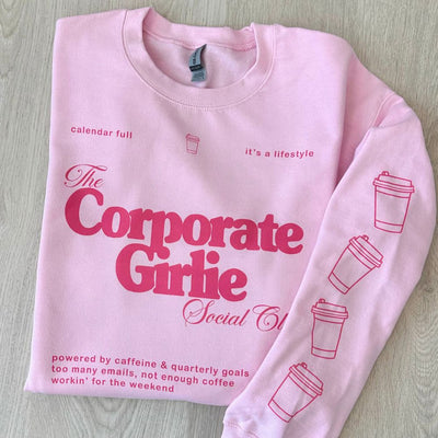 ‘Corporate Girlie Social Club' Crewneck Sweatshirt - United Monograms
