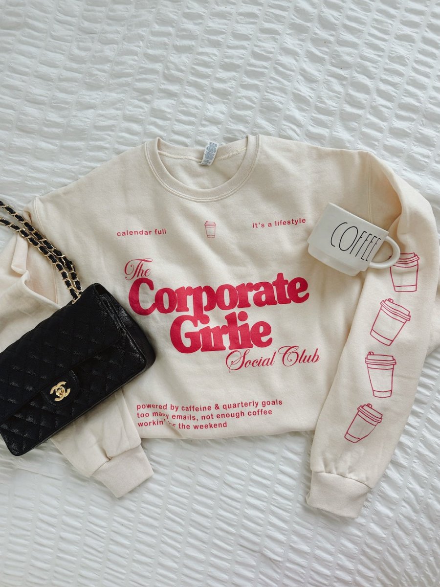 ‘Corporate Girlie Social Club' Crewneck Sweatshirt - United Monograms