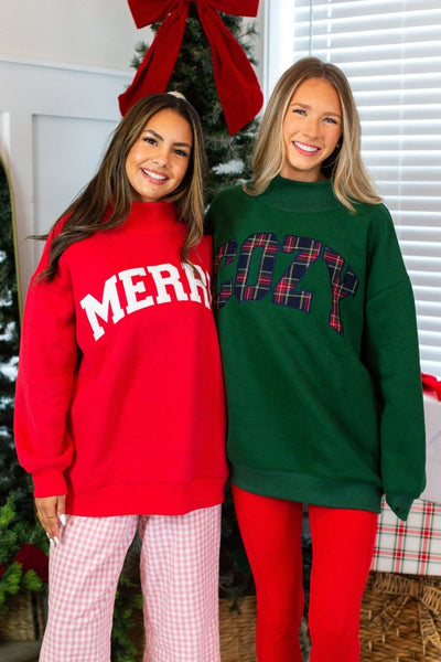 'Cozy Girlie' Quilted Applique Mockneck - United Monograms