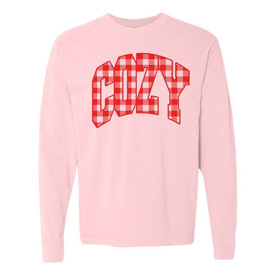 'Cozy Plaid' Puff Print Long Sleeve - United Monograms