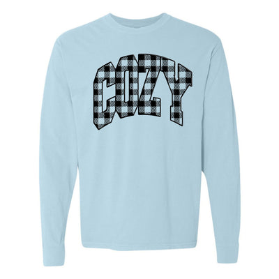 'Cozy Plaid' Puff Print Long Sleeve - United Monograms