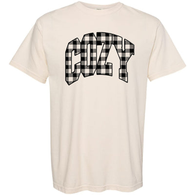 'Cozy Plaid' Puff Print T - Shirt - United Monograms