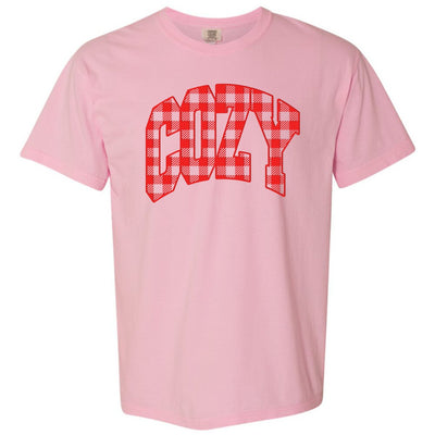 'Cozy Plaid' Puff Print T - Shirt - United Monograms