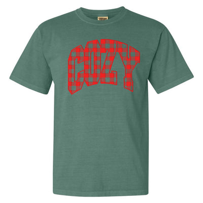 'Cozy Plaid' Puff Print T - Shirt - United Monograms