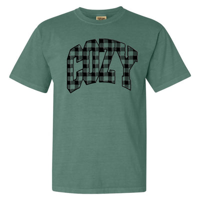 'Cozy Plaid' Puff Print T - Shirt - United Monograms
