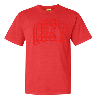'Cozy Plaid' Puff Print T - Shirt - United Monograms