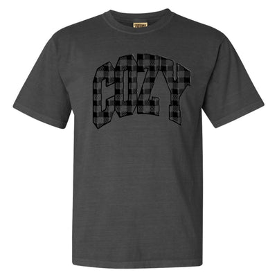 'Cozy Plaid' Puff Print T - Shirt - United Monograms