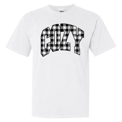 'Cozy Plaid' Puff Print T - Shirt - United Monograms