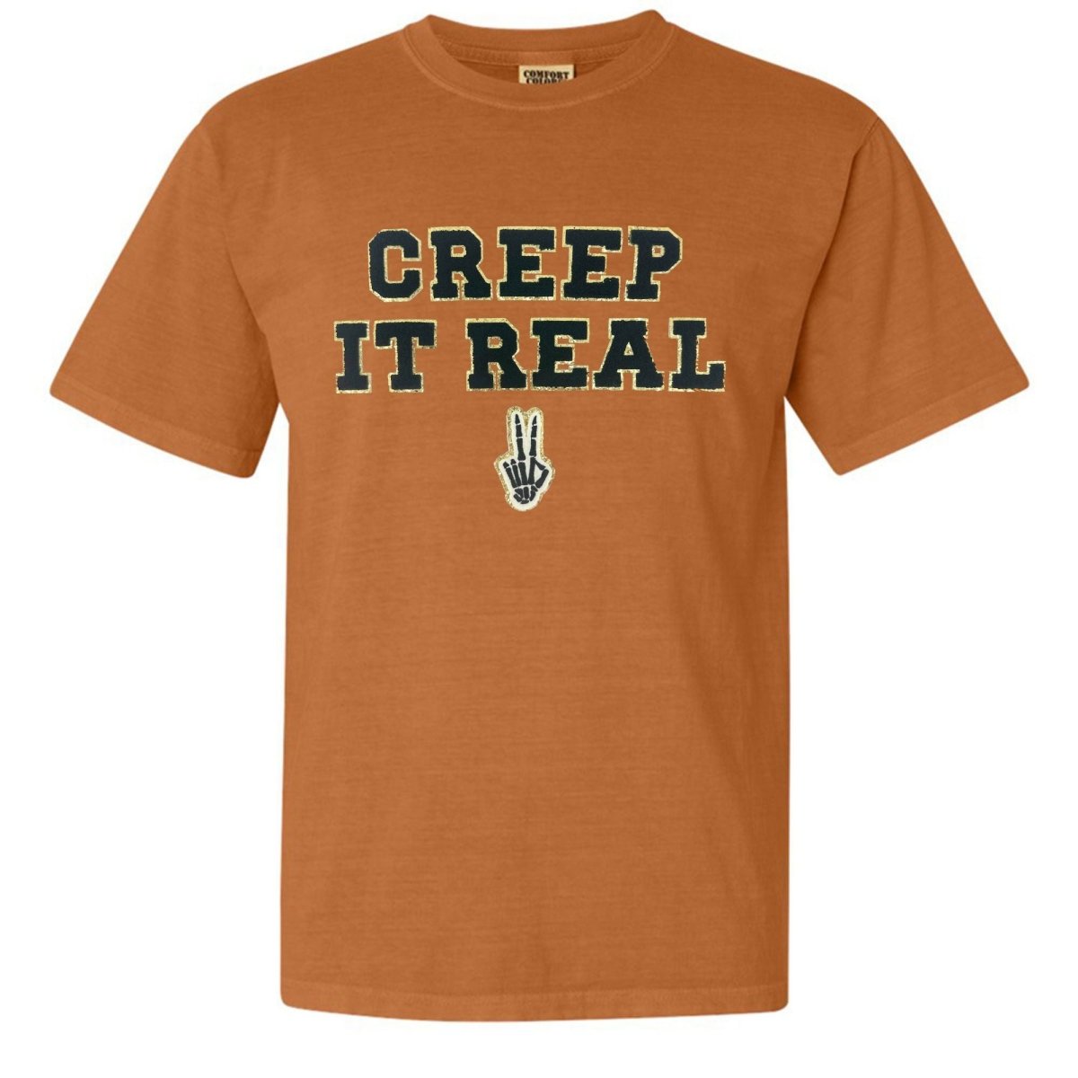 'Creep It Real' Letter Patch T-Shirt - United Monograms