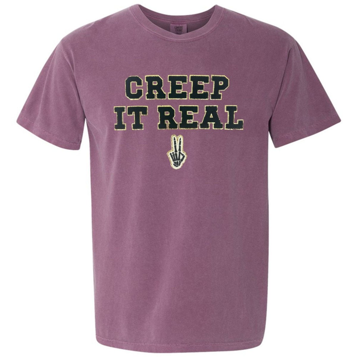'Creep It Real' Letter Patch T-Shirt - United Monograms
