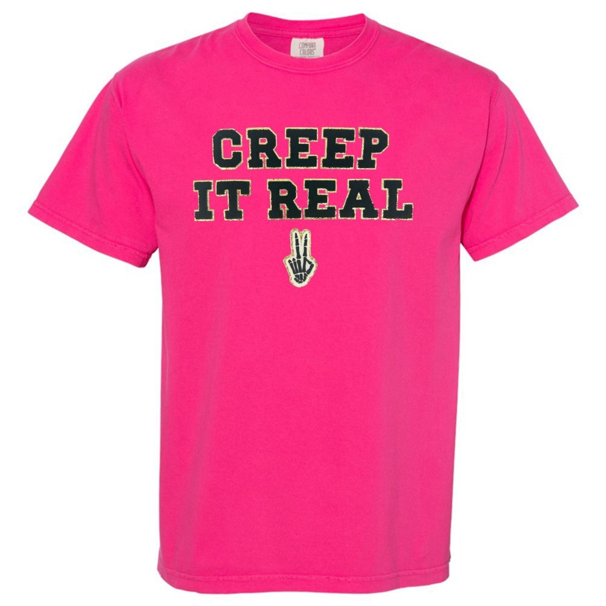'Creep It Real' Letter Patch T-Shirt - United Monograms