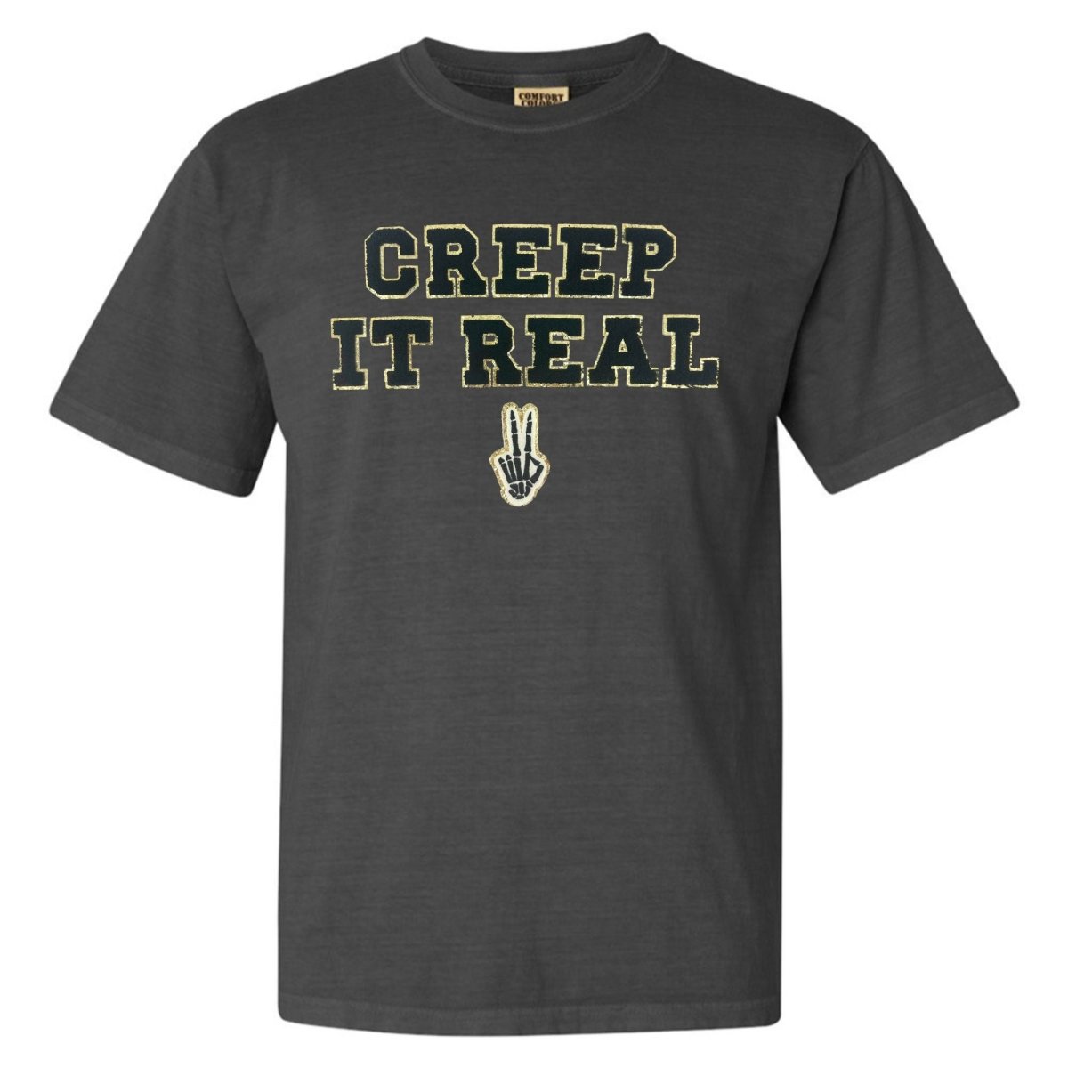 'Creep It Real' Letter Patch T-Shirt - United Monograms