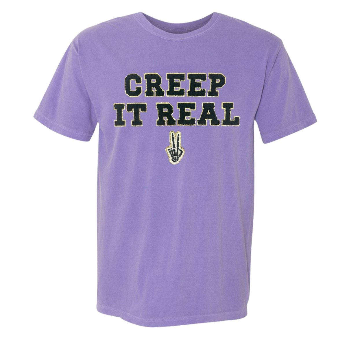 'Creep It Real' Letter Patch T-Shirt - United Monograms
