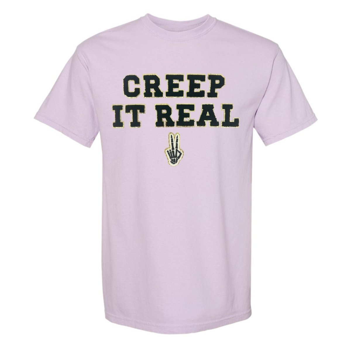 'Creep It Real' Letter Patch T-Shirt - United Monograms