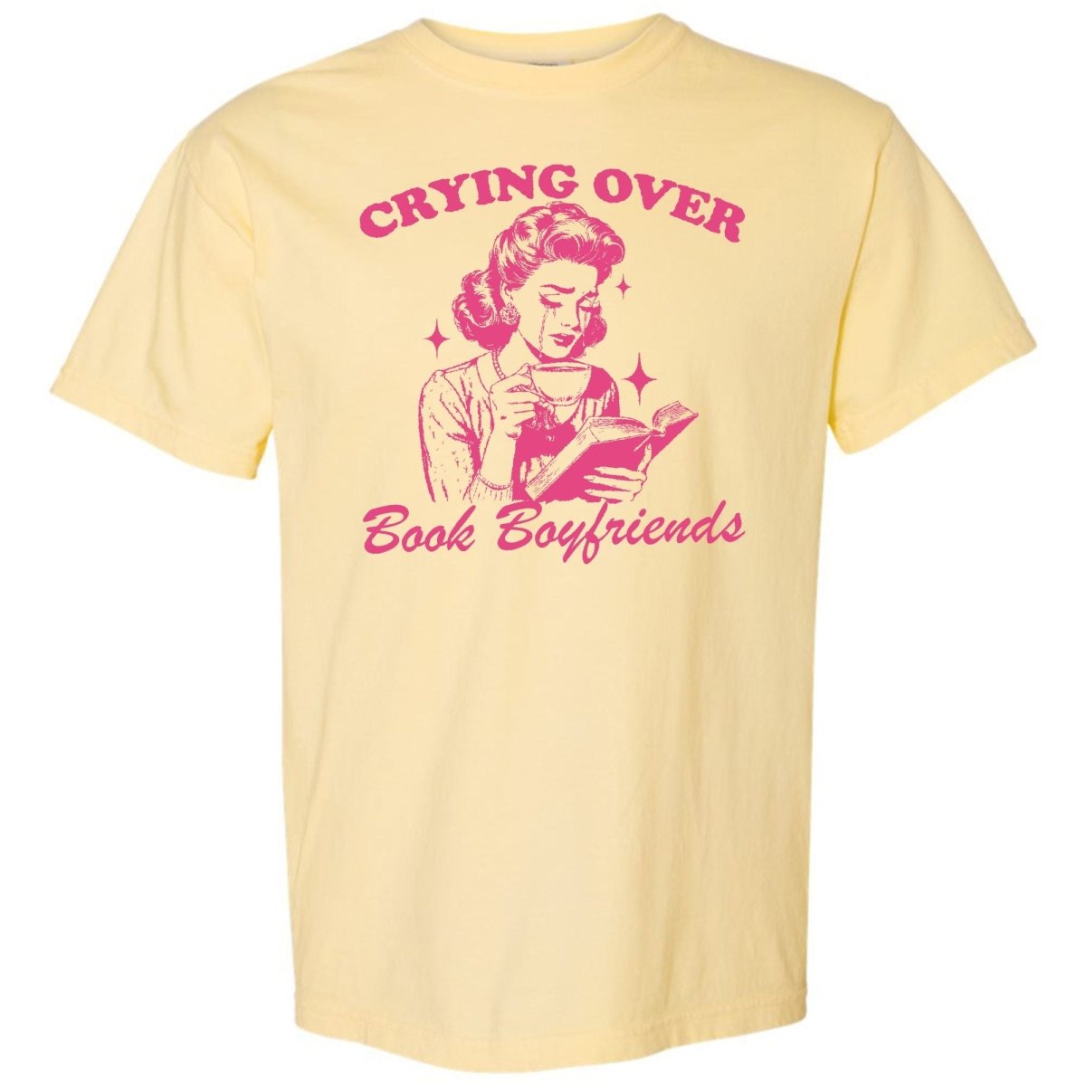 'Crying Over Book Boyfriends' T-Shirt - United Monograms