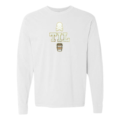 'Dead Til Coffee' Letter Patch Long Sleeve T-Shirt - United Monograms