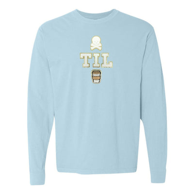 'Dead Til Coffee' Letter Patch Long Sleeve T-Shirt - United Monograms