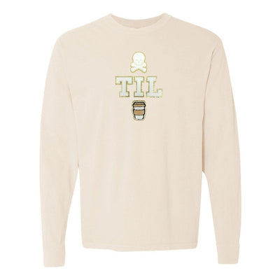 'Dead Til Coffee' Letter Patch Long Sleeve T-Shirt - United Monograms