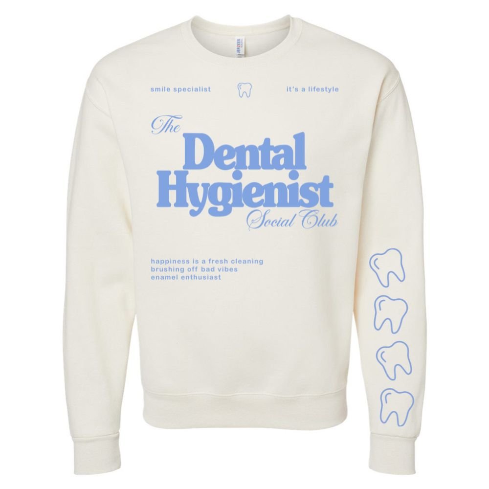 ‘Dental Hygienist Social Club' Crewneck Sweatshirt - United Monograms