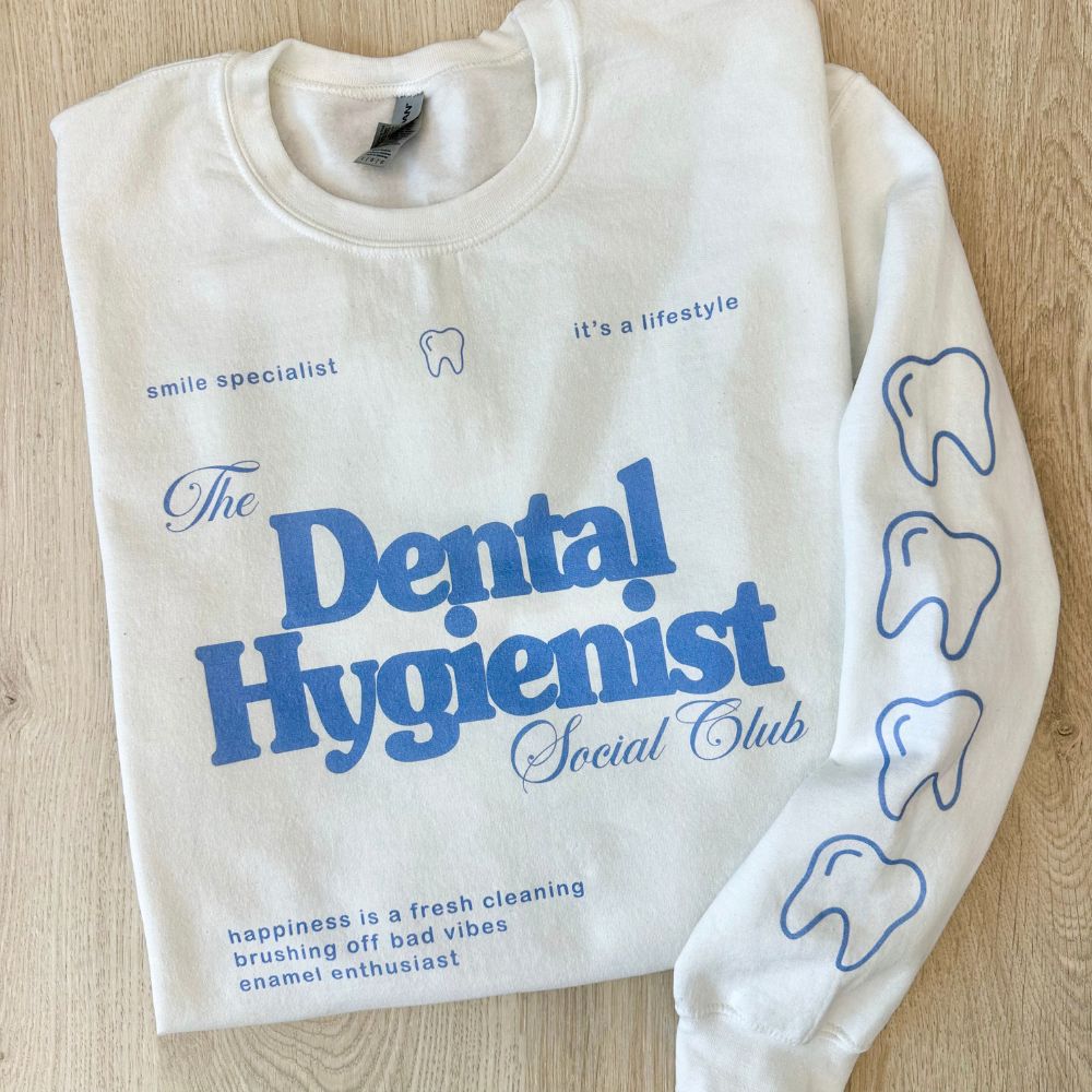 ‘Dental Hygienist Social Club' Crewneck Sweatshirt - United Monograms