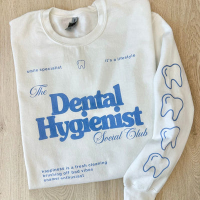 ‘Dental Hygienist Social Club' Crewneck Sweatshirt - United Monograms