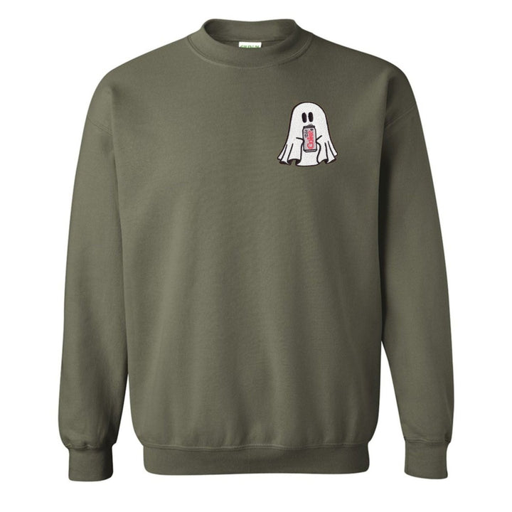 Diet Coke Ghost Embroidered Crewneck Sweatshirt United Monograms