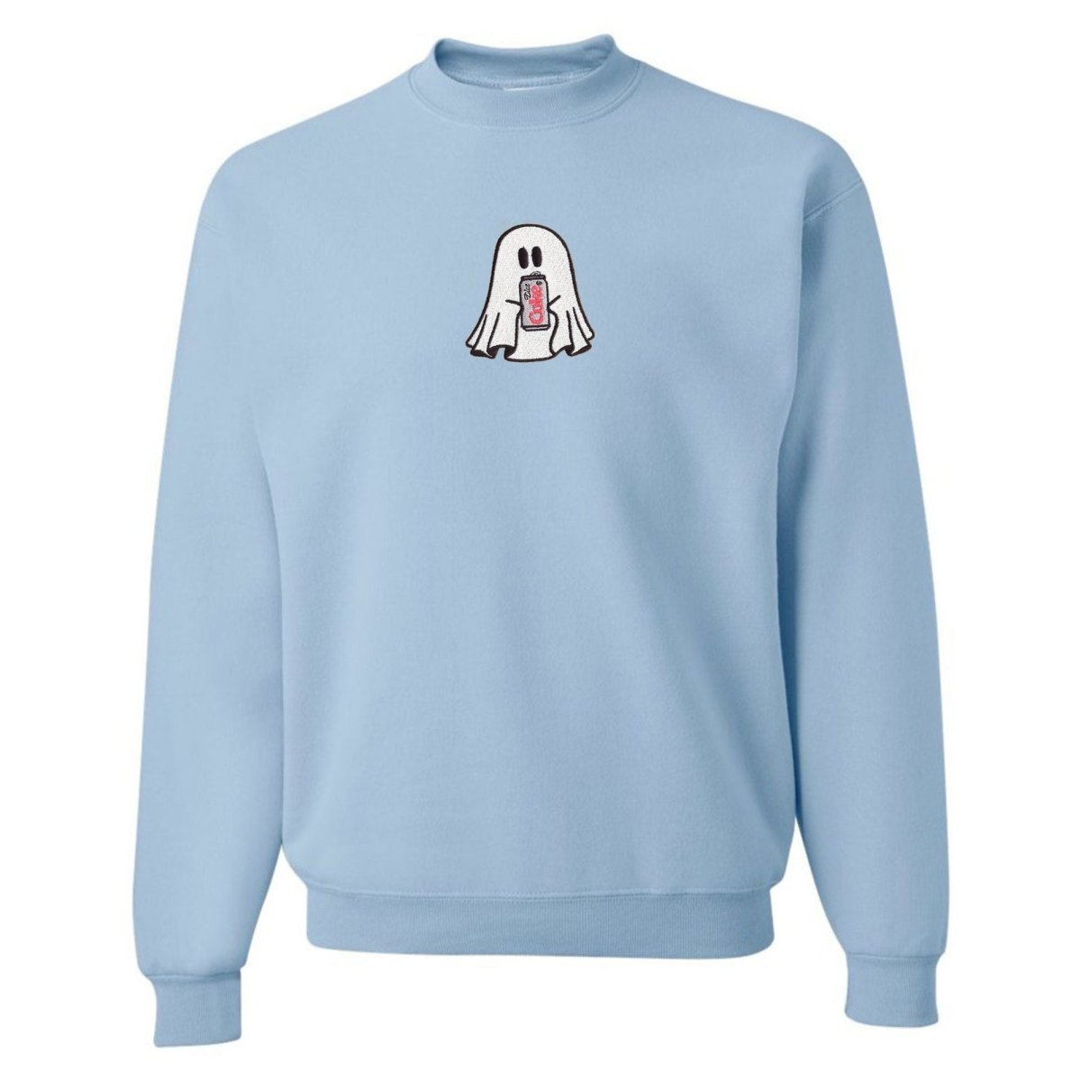 'Diet Coke Ghost' Embroidered Crewneck Sweatshirt - United Monograms