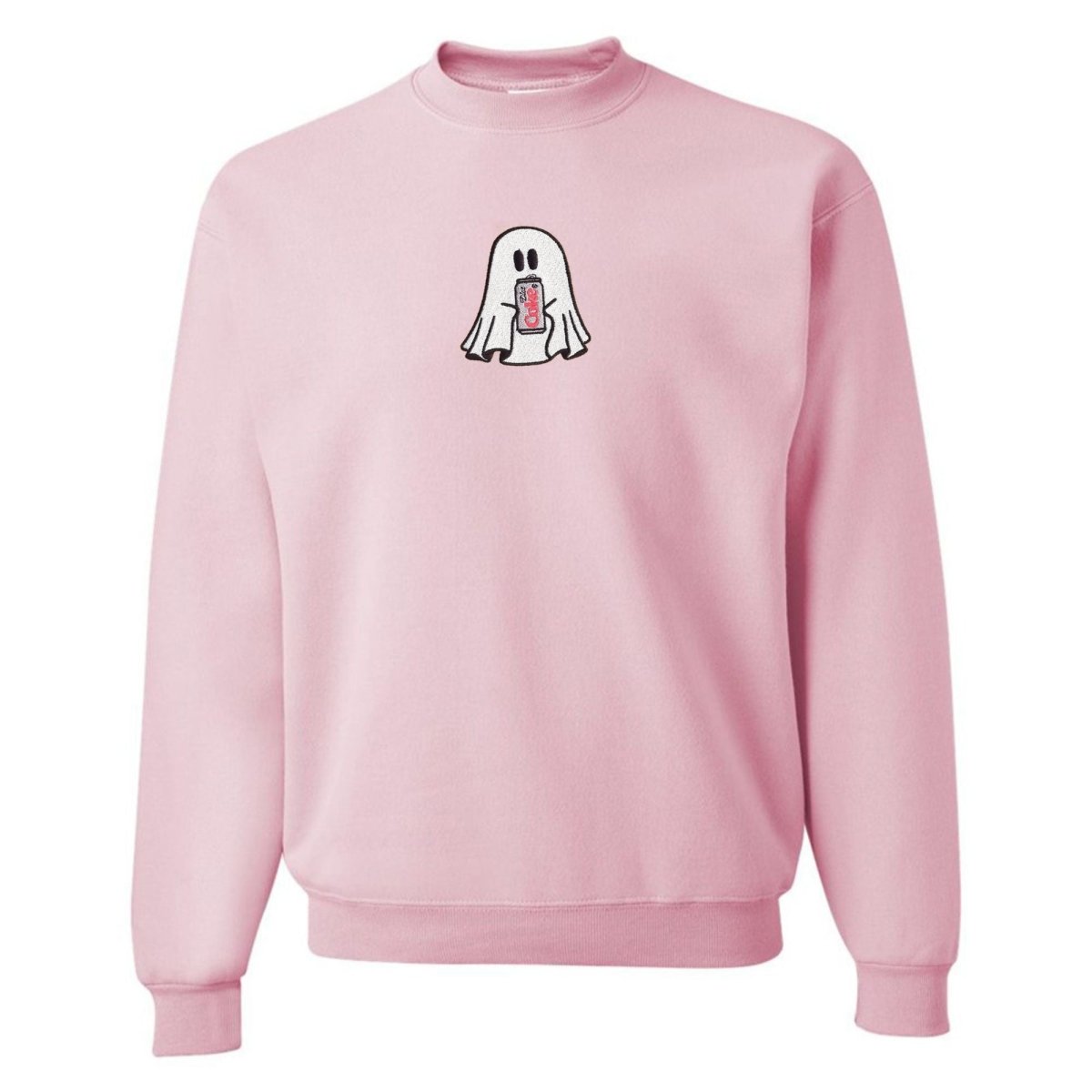 'Diet Coke Ghost' Embroidered Crewneck Sweatshirt - United Monograms