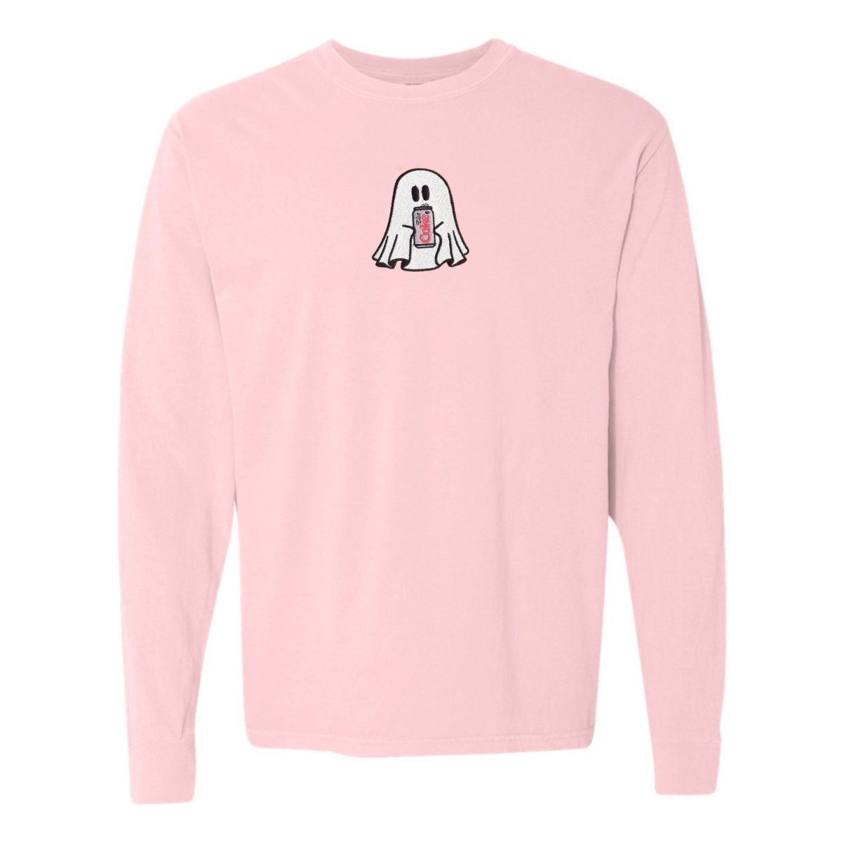 'Diet Coke Ghost' Embroidered Long Sleeve T-Shirt - United Monograms