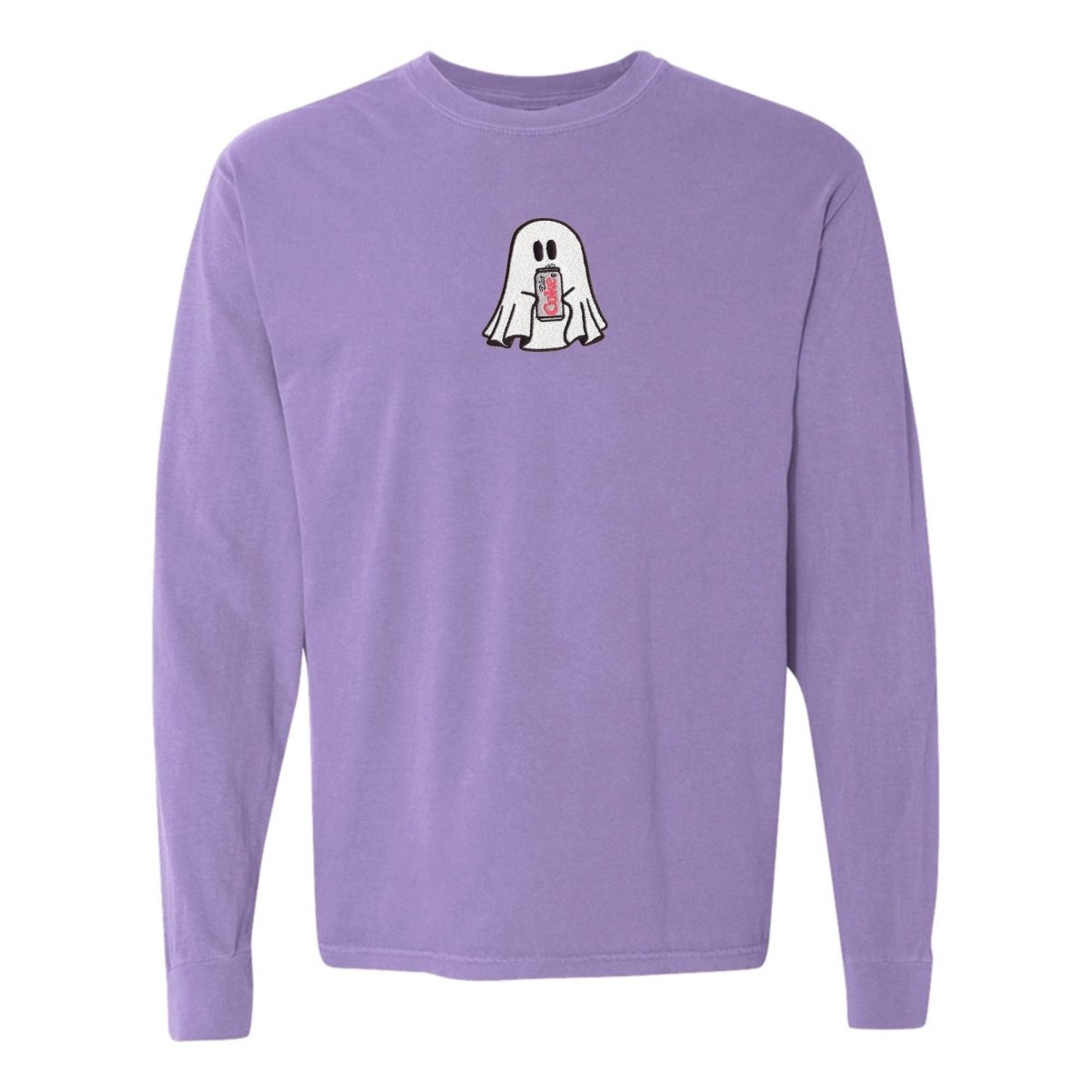 'Diet Coke Ghost' Embroidered Long Sleeve T-Shirt - United Monograms