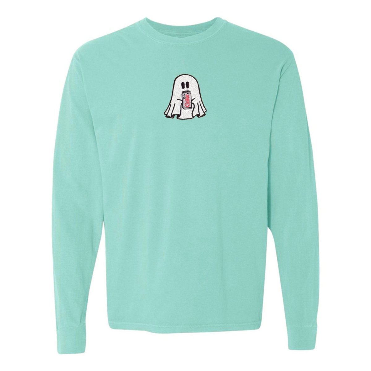 'Diet Coke Ghost' Embroidered Long Sleeve T-Shirt - United Monograms