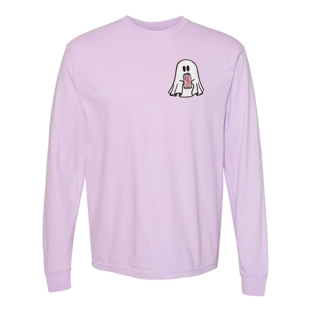 'Diet Coke Ghost' Embroidered Long Sleeve T-Shirt - United Monograms