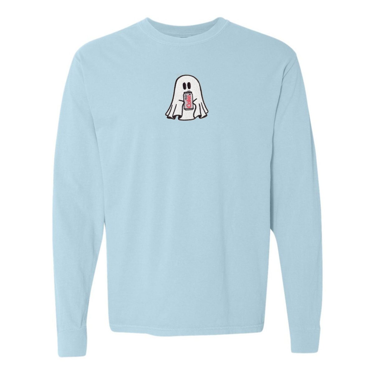 'Diet Coke Ghost' Embroidered Long Sleeve T-Shirt - United Monograms